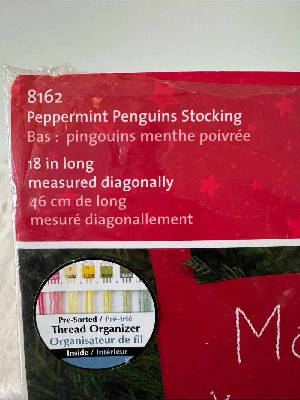 Dimensions FeltWorks Red Peppermint Penguins Holiday Stocking Applique - New Kit